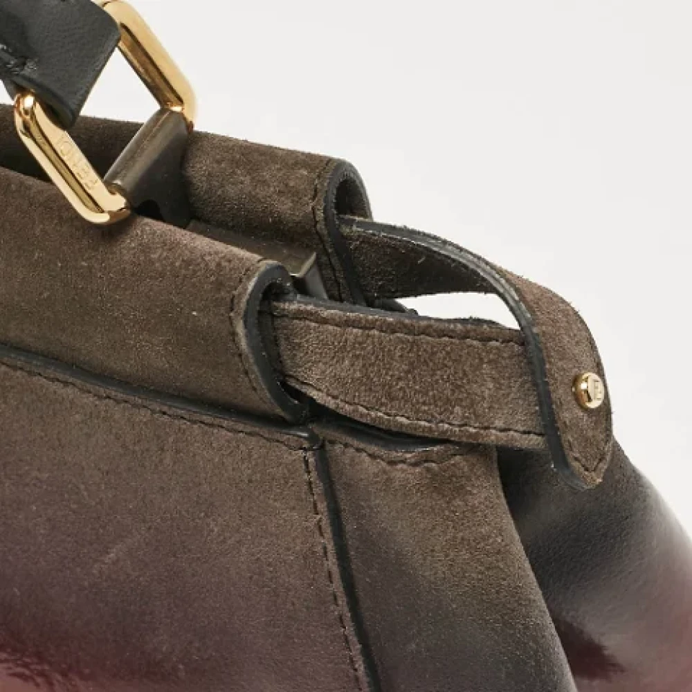 Fendi Vintage Pre-owned Suede fendi-bags Gray Dames