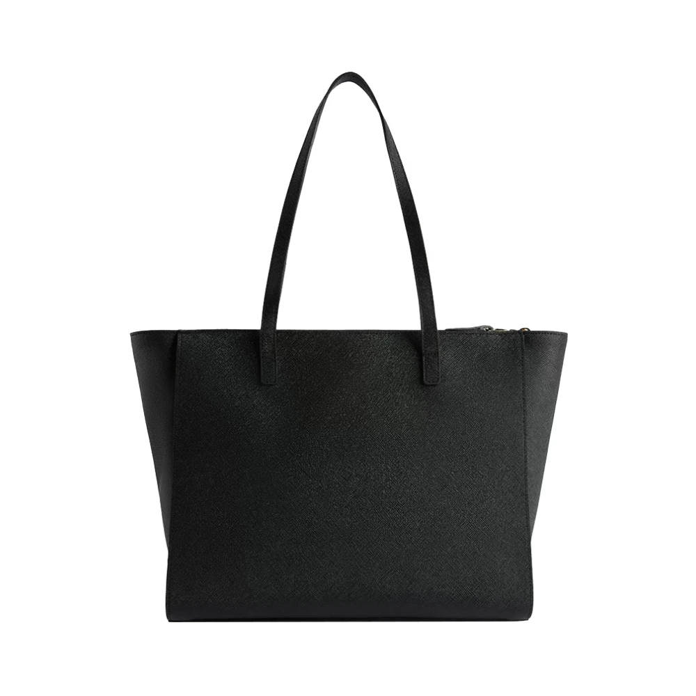 Alviero Martini 1a Classe Zwarte Geo Beige Shopper Tas Black Dames