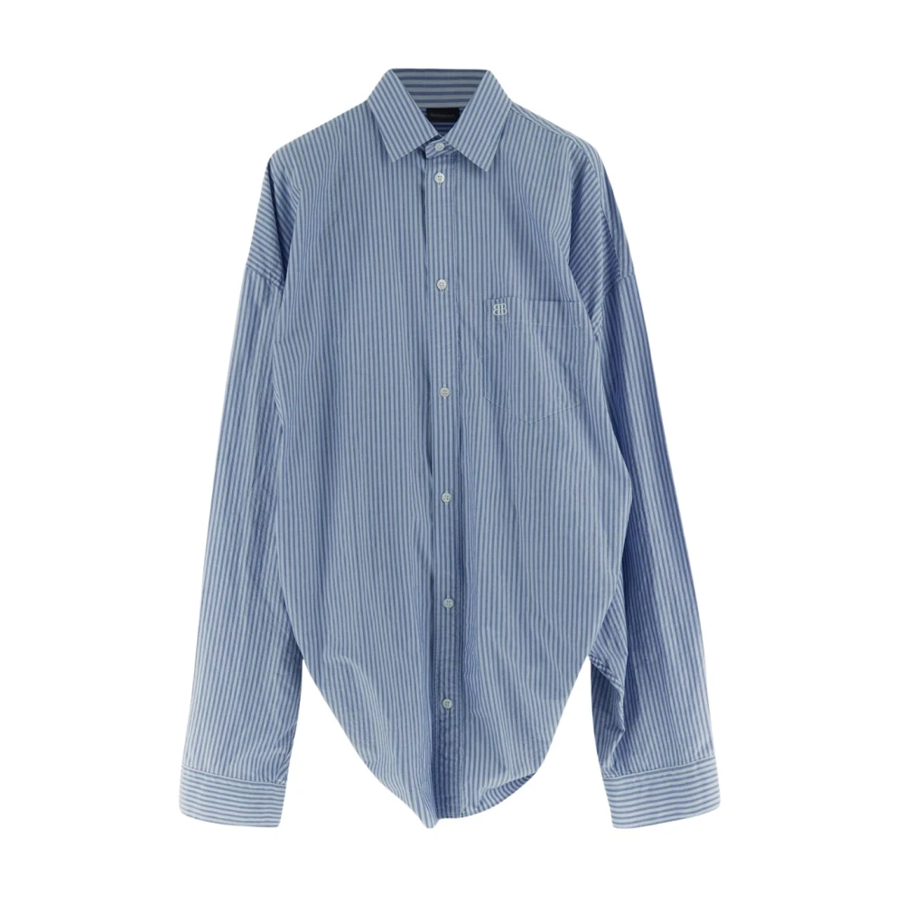 Balenciaga Damesmode Shirt Blue Dames