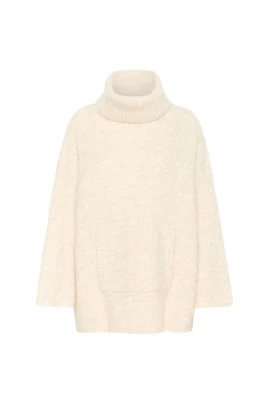 Birch Melange Poncho Stilren Bekväm Lag-på-lag