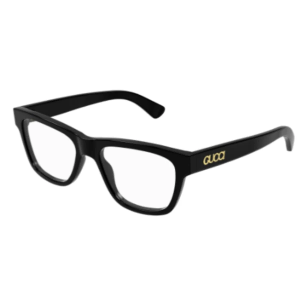 Gucci Black Glasses, Unisex, 52 Mm, Rectangle Optical Frame
