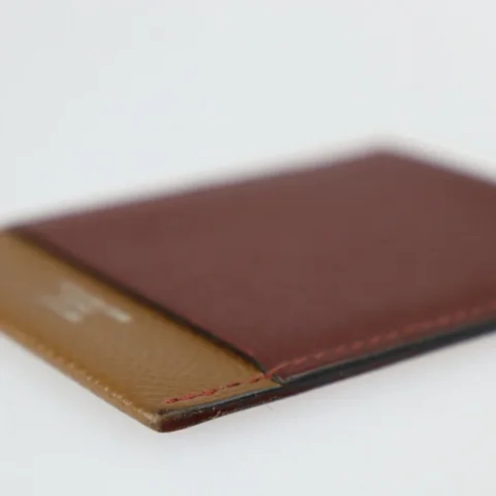 Hermès Vintage Pre-owned Leather wallets Brown Unisex