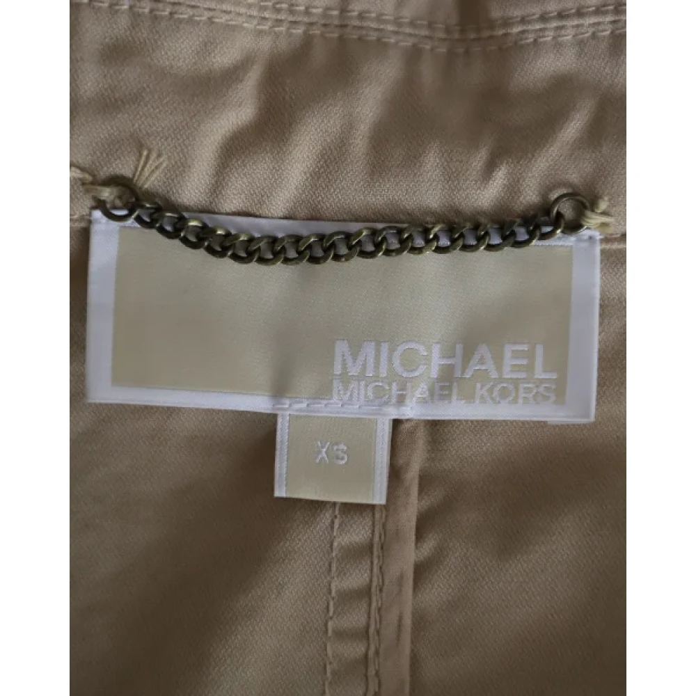 Michael Kors Pre-owned Cotton outerwear Beige Dames