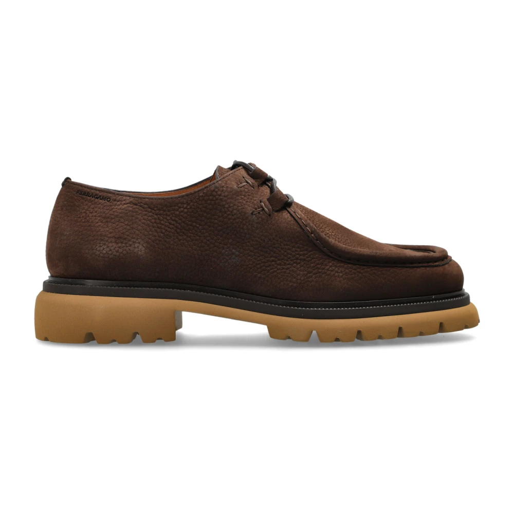 Ferragamo Uomo Marrone Derby Taglia 46 - Immagine 2