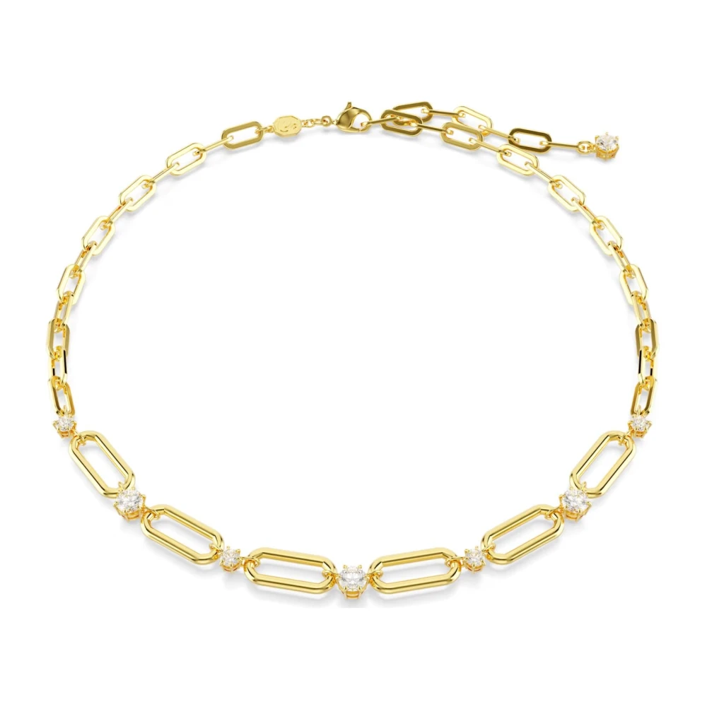 Swarovski , Necklaces, Female, Yellow, One Size, Necklace Gold-Colored Constella
