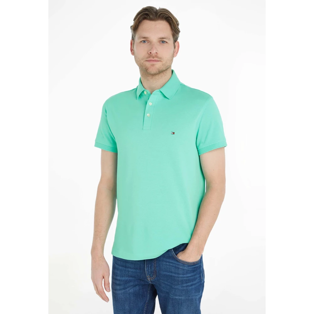 Tommy Hilfiger Turquoise Polo Polos 1985 Blue Heren