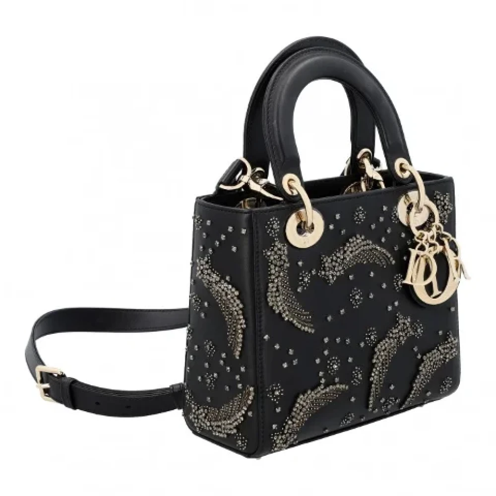 Dior Vintage Pre-owned Leather handbags Black Dames
