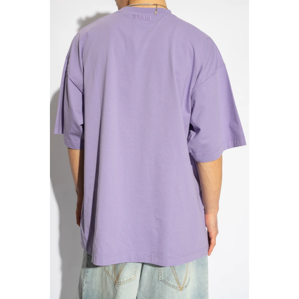 Vetements Oversized T-shirt Purple Heren