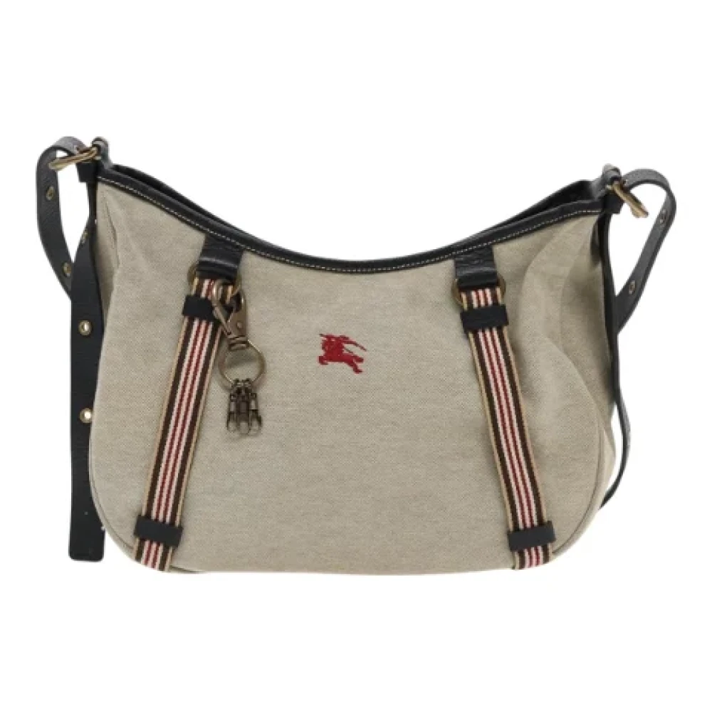Burberry Vintage Pre-owned Canvas shoulder-bags Gray Dames