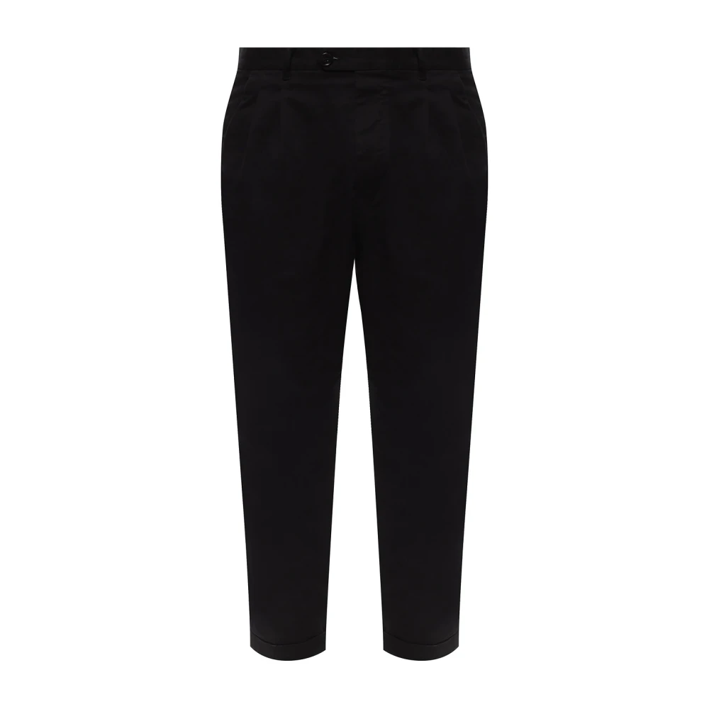Giorgio Armani Herr Svart Byxor 2XL, Bomull, Avsmalnande Benbyxor