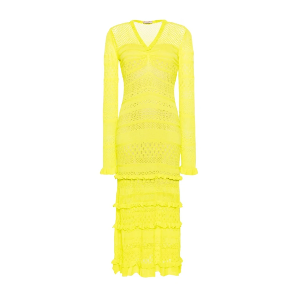 Twinset Knitted Dresses Yellow Dames