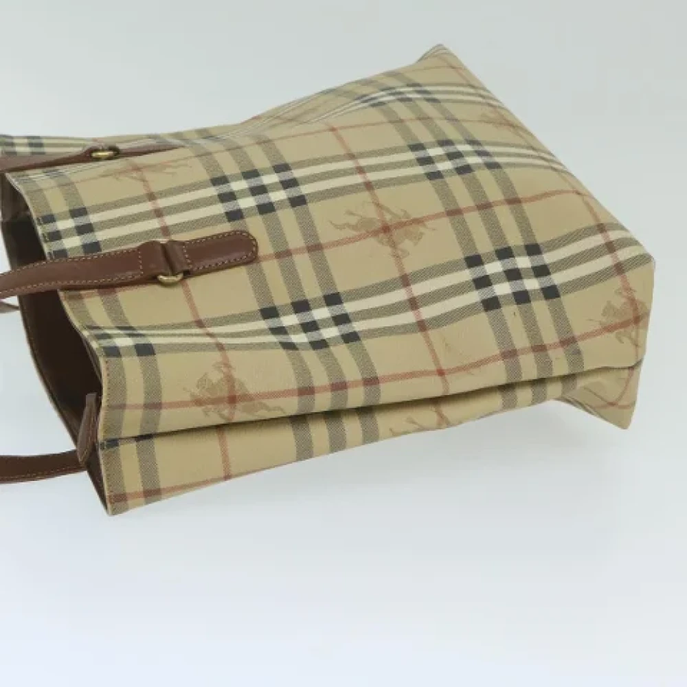 Burberry Vintage Pre-owned Leather shoulder-bags Beige Dames