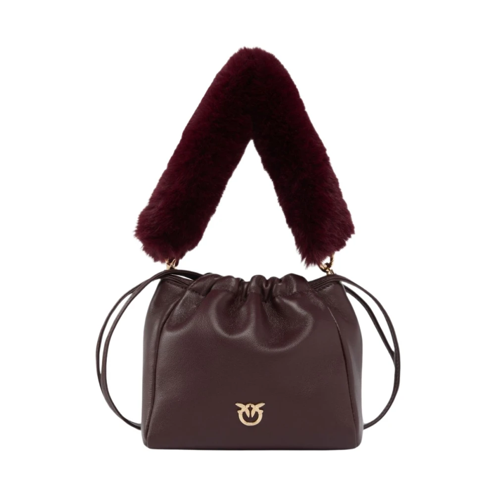 Pinko Nappa Bucket Bag - Female - Bucket Bags - Red - One Size - Bags