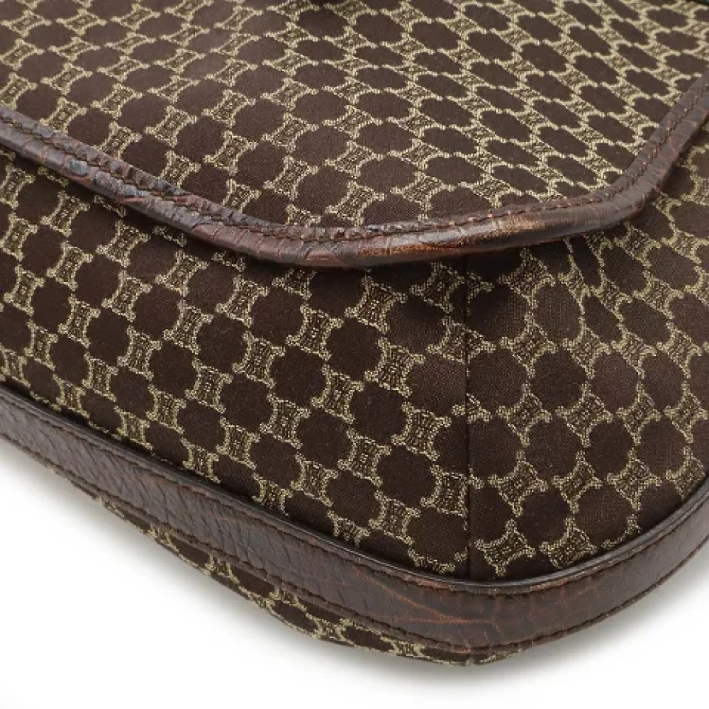 Celine Vintage Pre-owned Canvas shoulder-bags Brown Dames