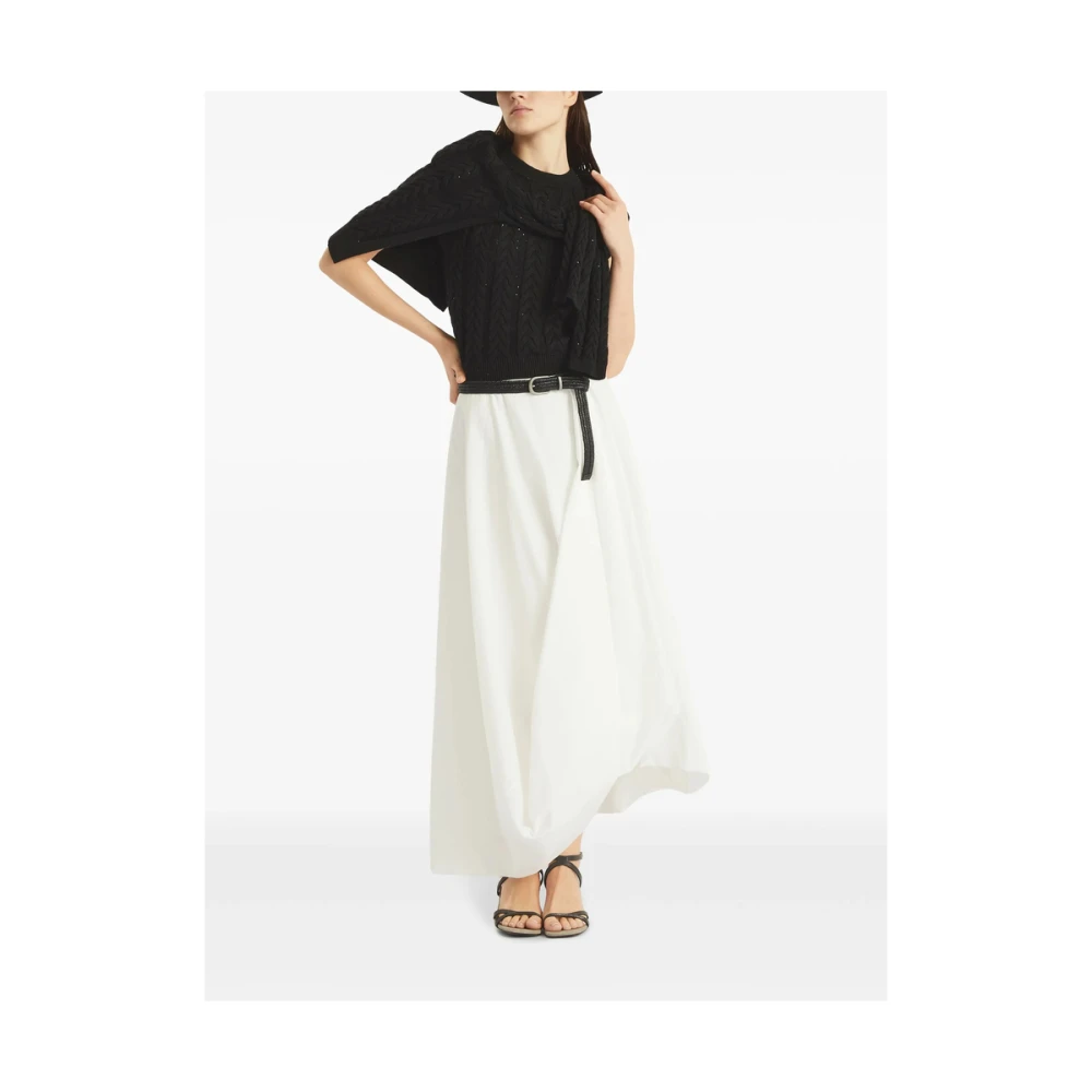 BRUNELLO CUCINELLI Zwart Pailletdetail Mouwloos Vest Black Dames