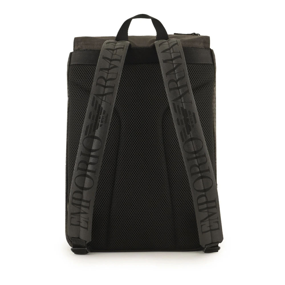 Armani Luxe Logo Lettering Nylon Rugzak Green Unisex