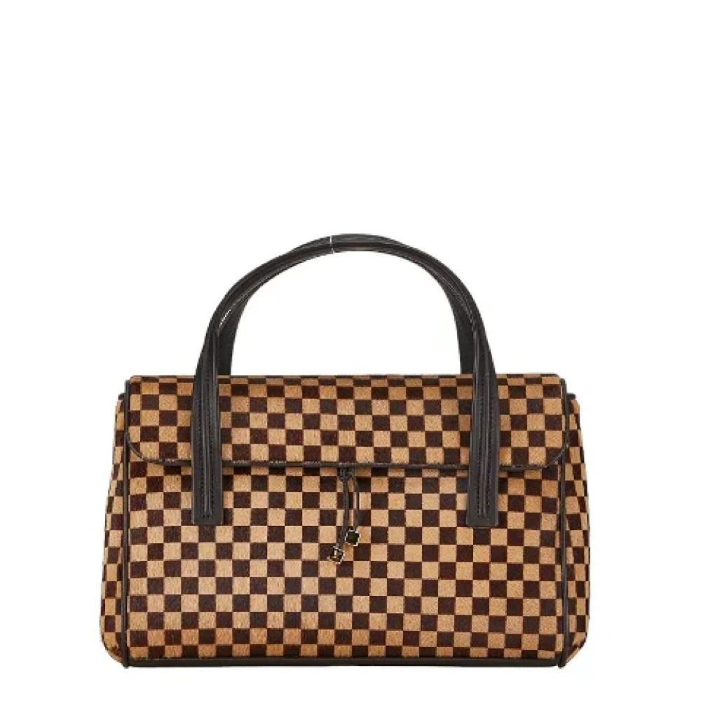 Louis Vuitton Vintage Pre-owned Leather handbags Beige Dames