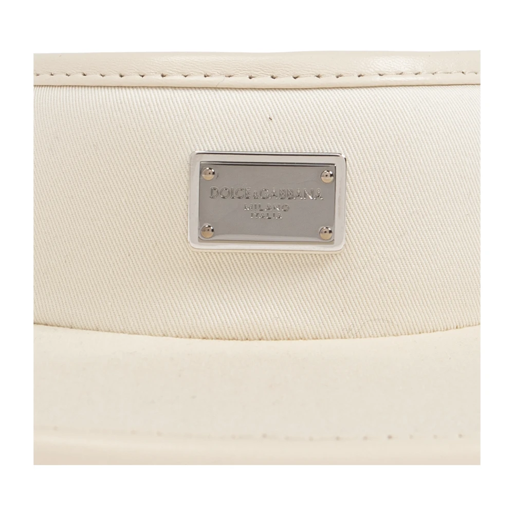Dolce & Gabbana Vizier met applicatie met gegraveerd logo Beige Heren