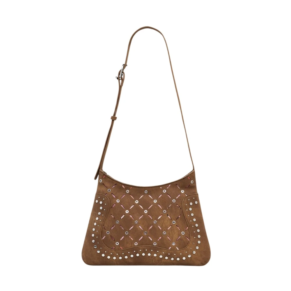 Desigual Donna Marrone Borse, Taglia Unica, New,