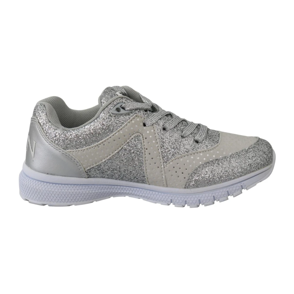Plein Sport Women's Silver Exclusive Polyester Runner Shoes