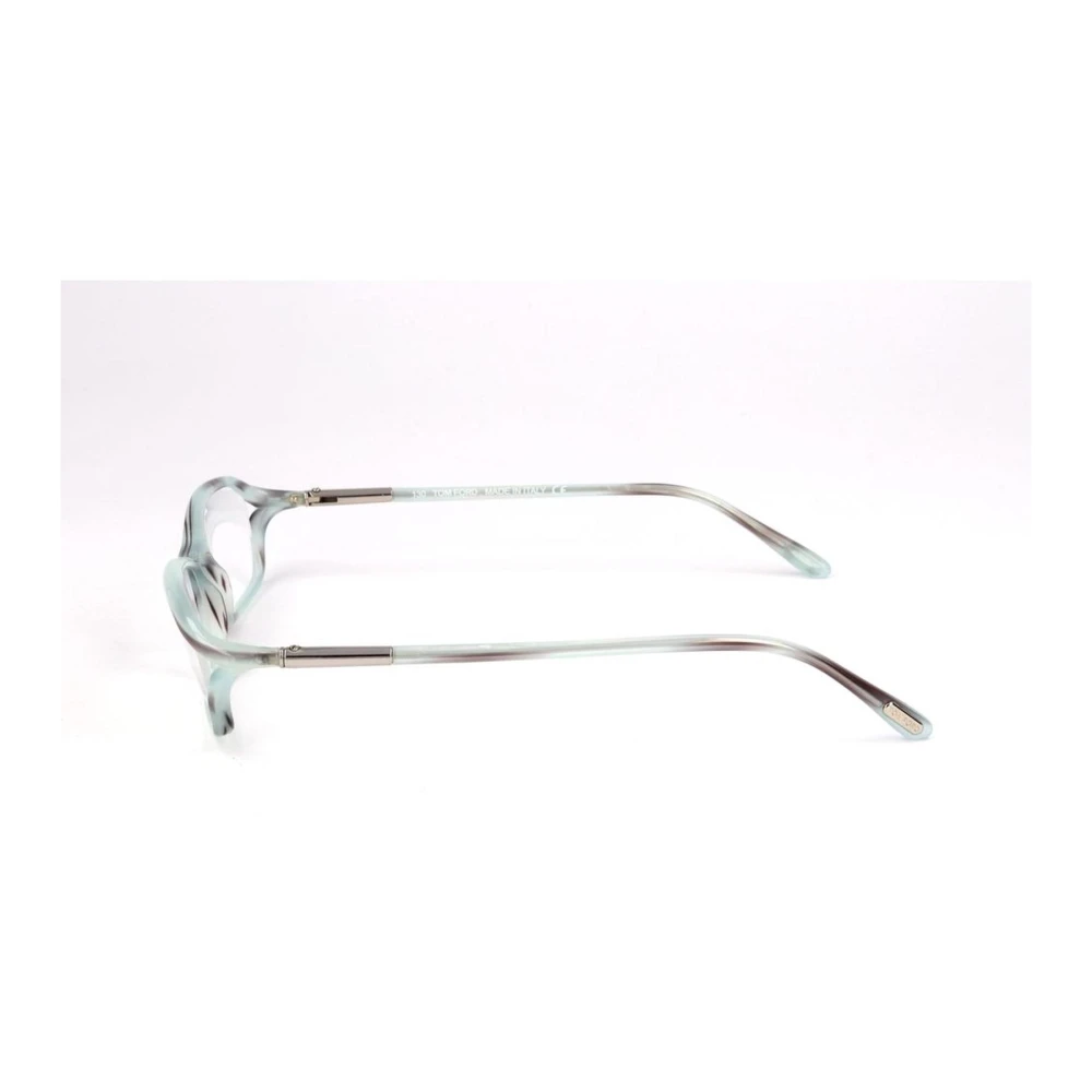 Tom Ford Blauwe Acetaatframe Bril met Wijzerplaat Blue Dames