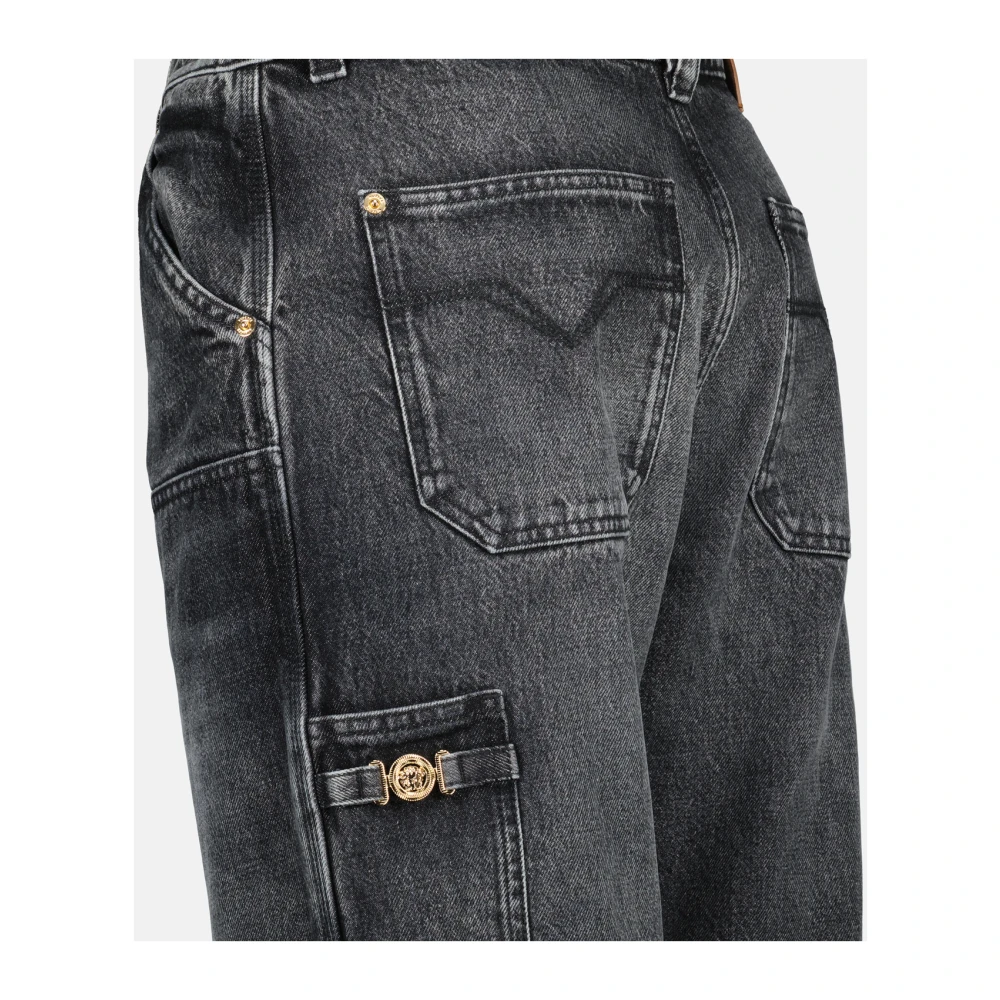 Versace Klassieke Cargo Jeans Lente-Zomer 2025 Black Heren