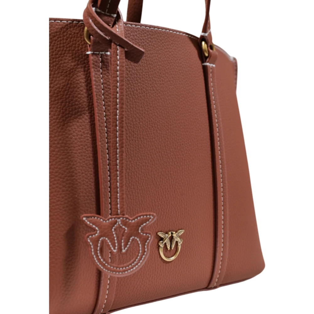 pinko Leren Dames Middelgrote Tas Collectie Red Dames