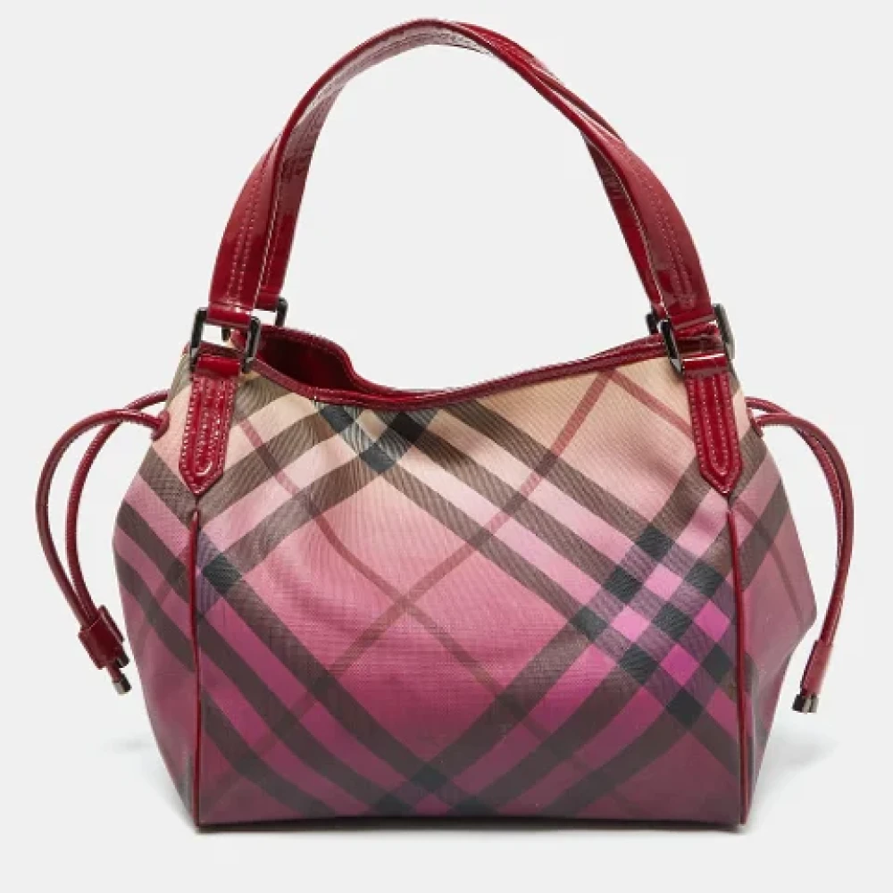 Burberry Vintage Pre-owned Leather totes Red Dames