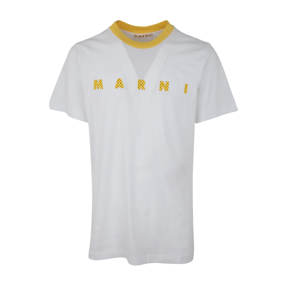 Marni T-Shirt Logo White Heren