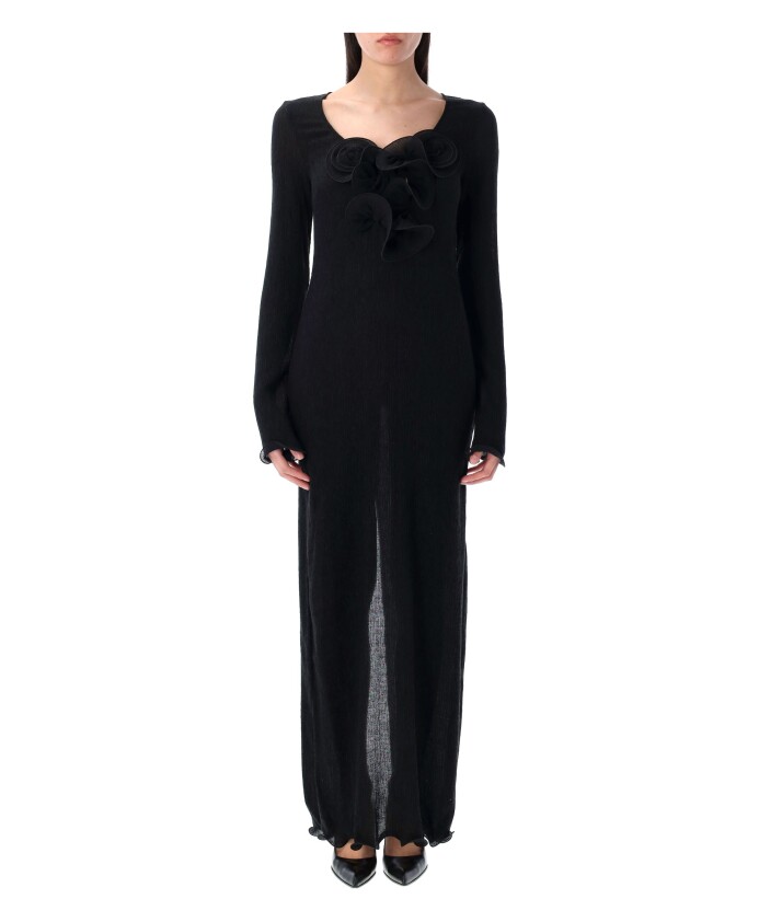 robe-midi-noire-a-manches-longues