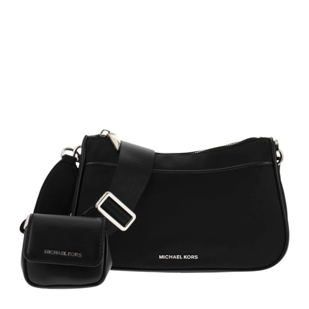 Michael Kors Jet Set Medium Nylon Crossbody Bag Black Dames