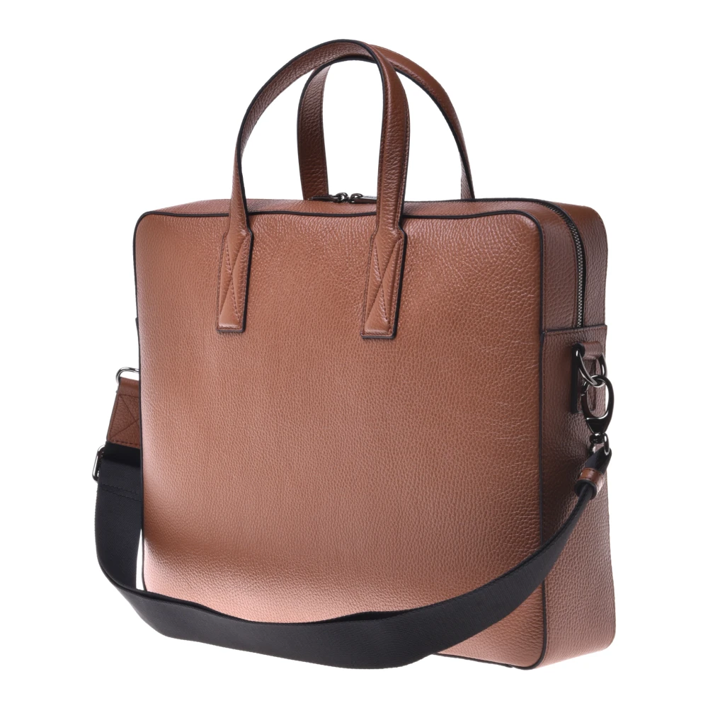 Baldinini Professional bag in tumbled leather Brown Heren