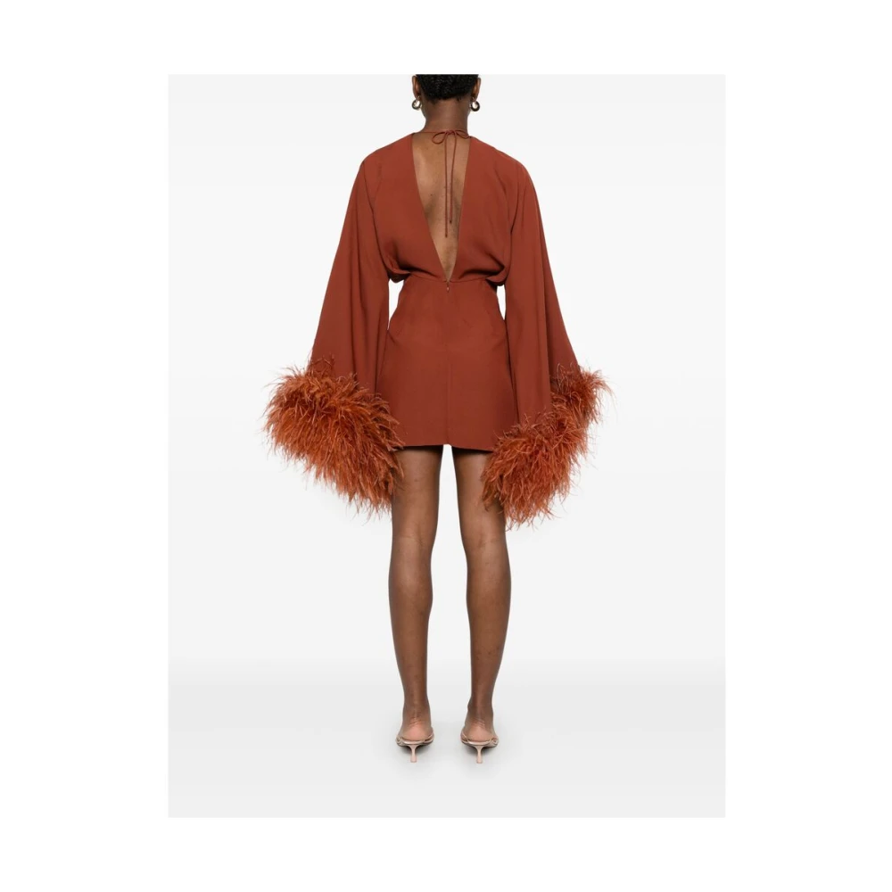 Taller Marmo Terracotta Bruine Jurk met Klokmouwen Brown Dames