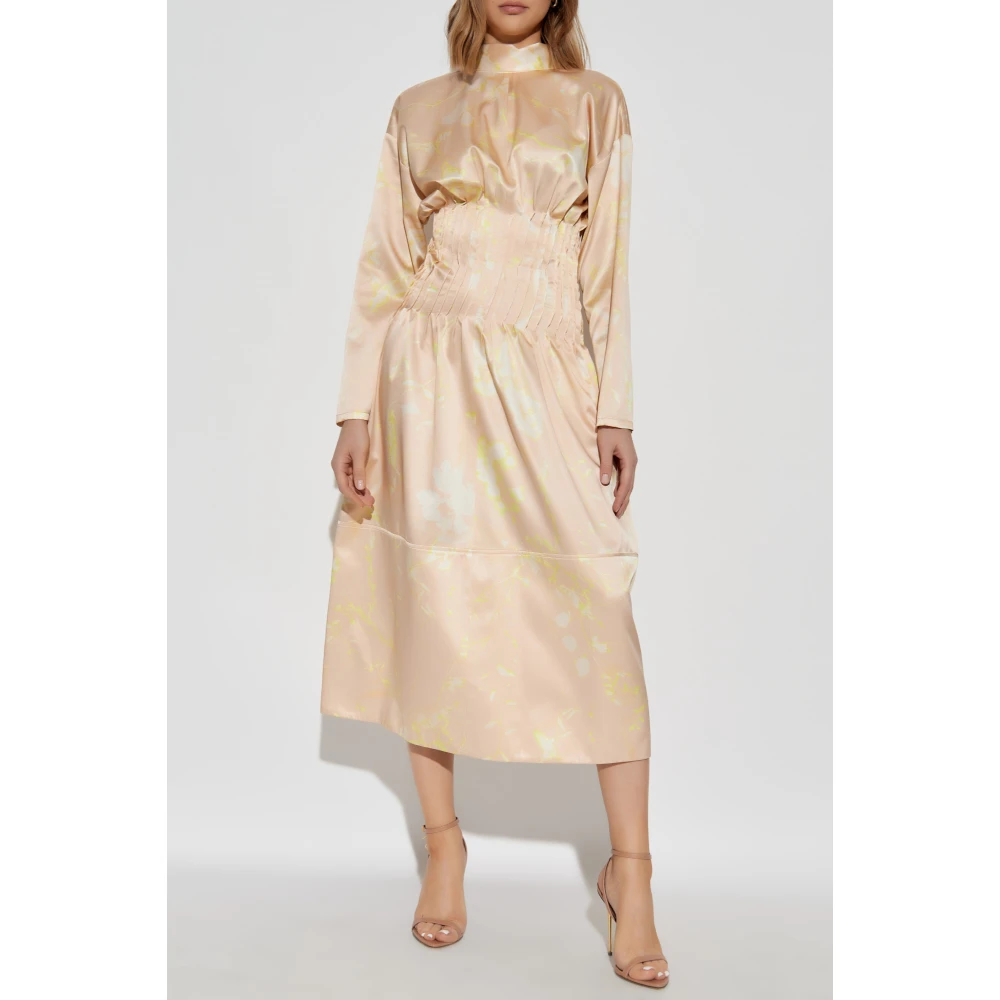 Fabiana Filippi Zijden jurk Beige Dames