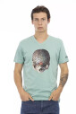 t-shirt-homme-en-coton-vert-a-col-en-v