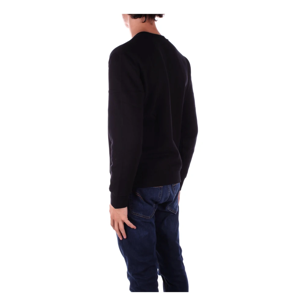 Guess Zwart Logo Front Sweater Black Heren