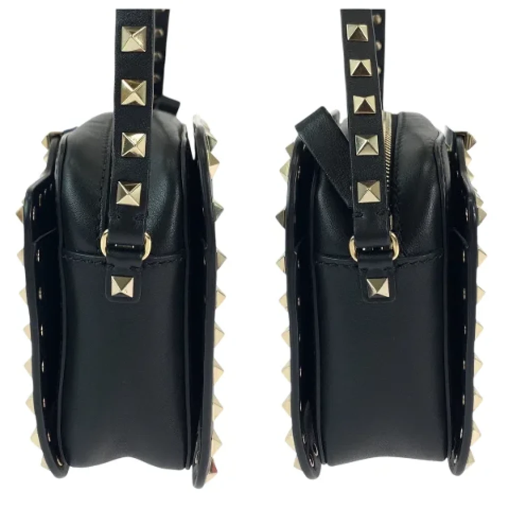Valentino Vintage Pre-owned Leather shoulder-bags Black Dames