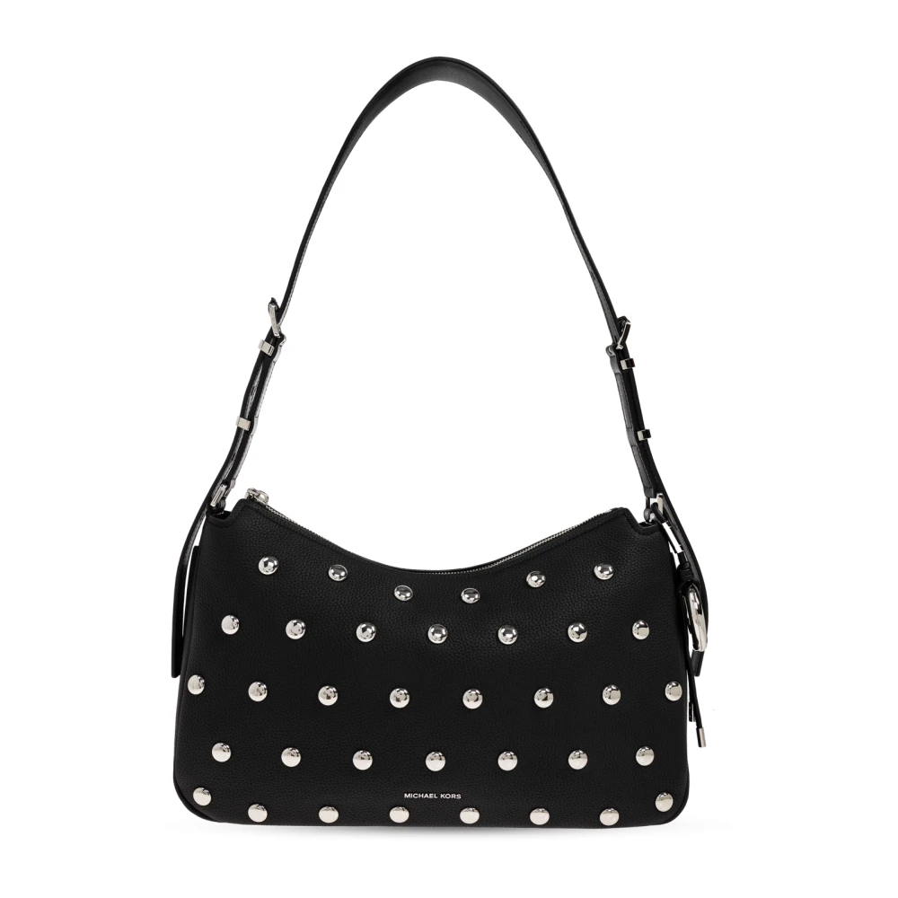 Michael Kors Women's Black Nolita Medium Studded Shoulder Bag