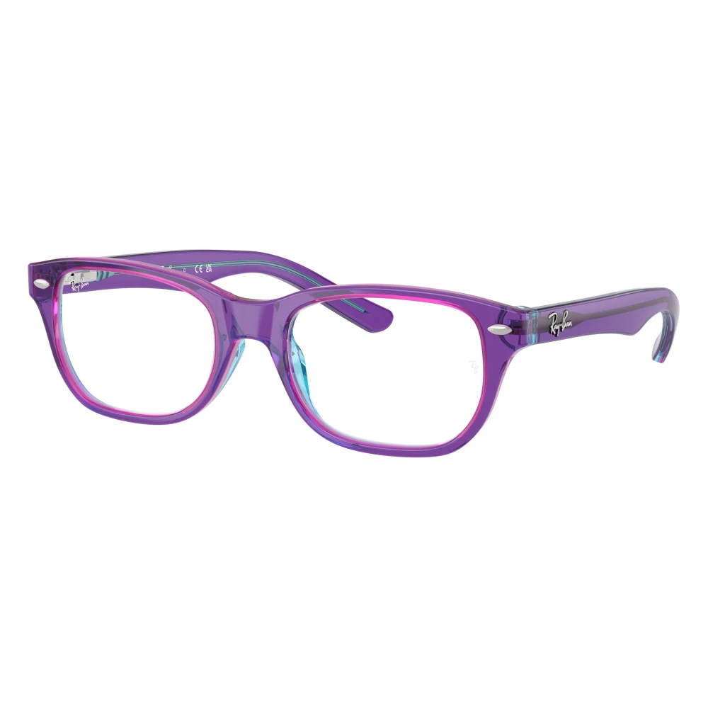 Ray-Ban Eyeglasses Kids Optics Kids - Transparent Violet & Light Blue Frame Clear Lenses Polarized 48-16, RB1555 - Image 4