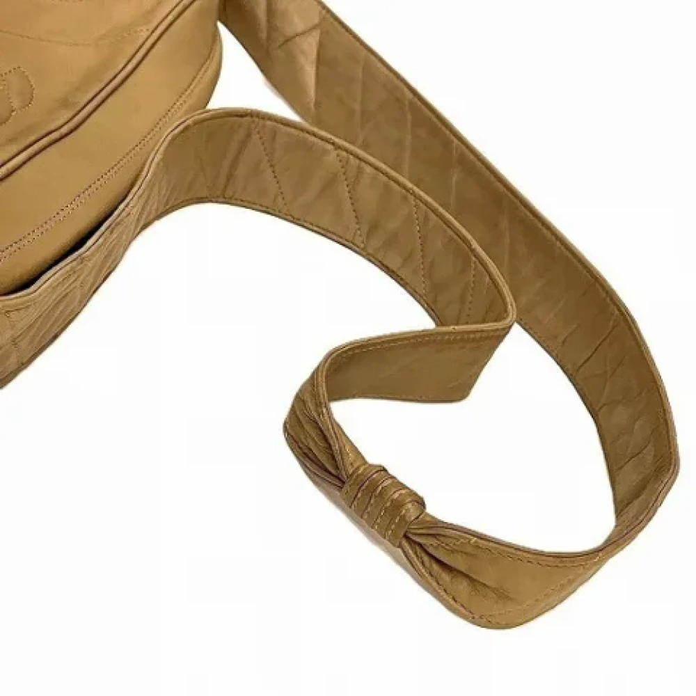 Chanel Vintage Pre-owned Leather chanel-bags Beige Dames