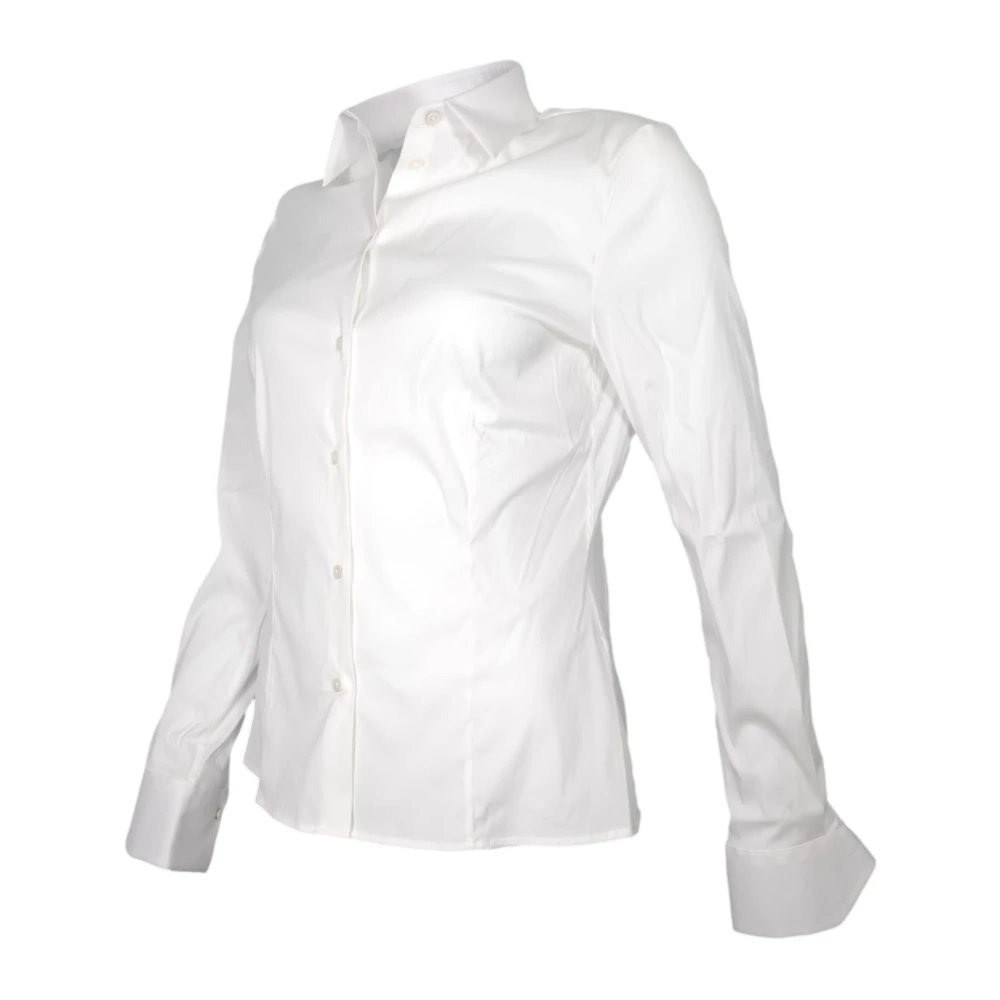 Hugo Boss Birdie 1 Tuesday Wit Katoenen Overhemd White Dames