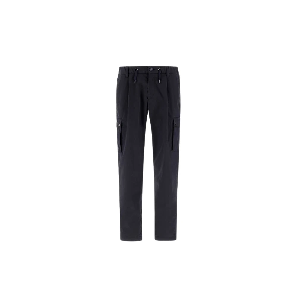 Herno Straight Trousers Blue Heren