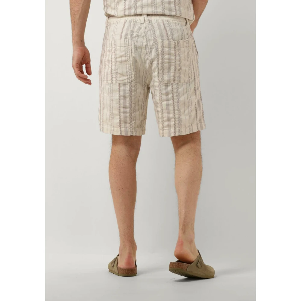 Anerkjendt Beige Elastische Katoenen Shorts voor Zomer Beige Heren