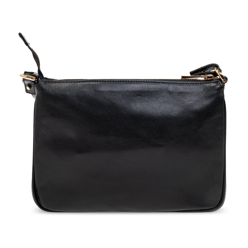 Versace Leren schoudertas Black Dames