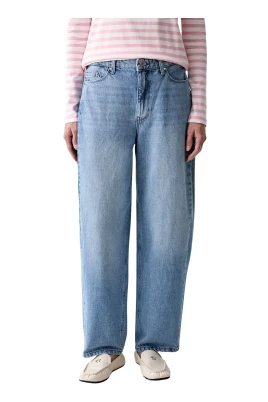 Mid-rise Barrel-leg Jeans