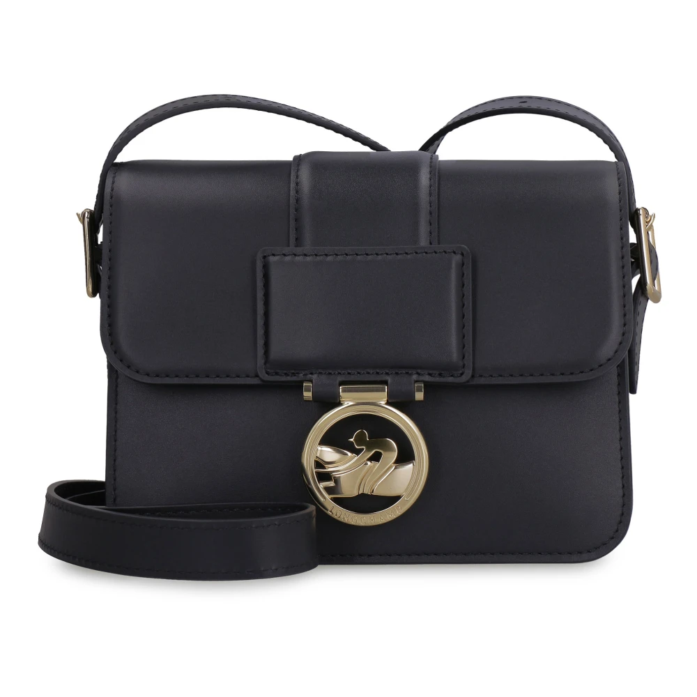 Longchamp Box-Trot Leren Crossbody Tas Black Dames