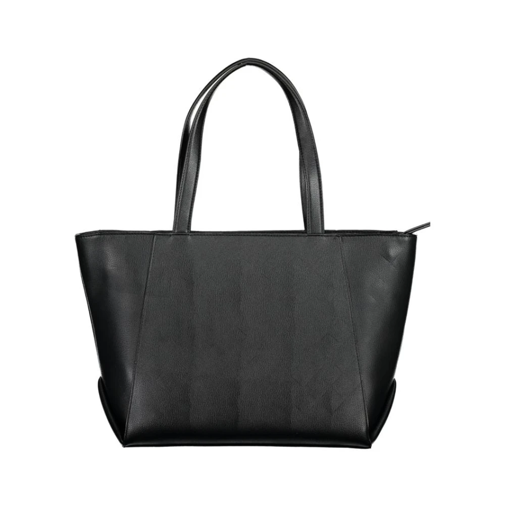 Calvin Klein Zwarte Polyethyleen Schoudertas met Logo Black Dames