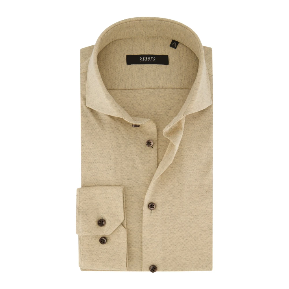 Desoto Beige Business Overhemd Beige Heren