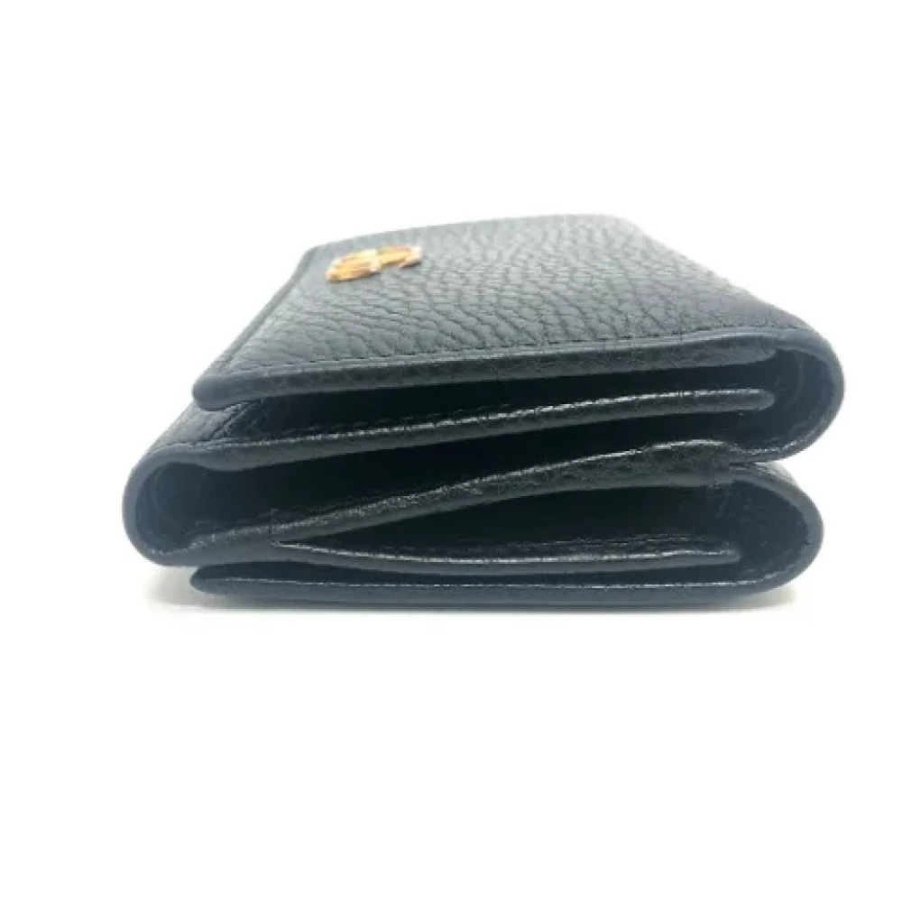 Gucci Vintage Pre-owned Leather wallets Black Dames