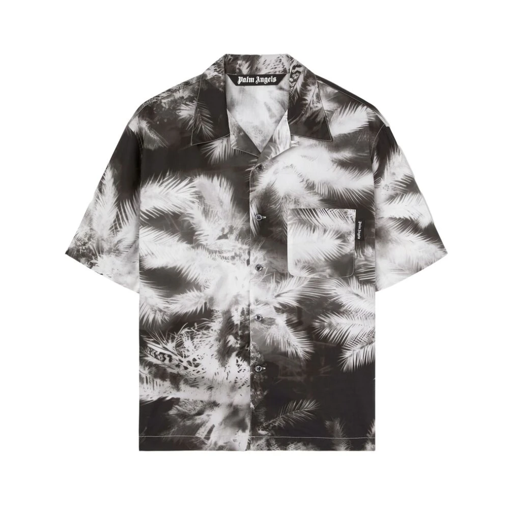 Palm Angels Zwarte Knoopshirt met Borstzak Black Heren